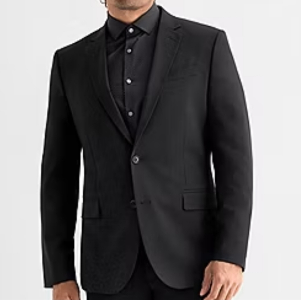 jf j.ferrar Sleek Black Men's Blazer SIZE 38R Slim Fit